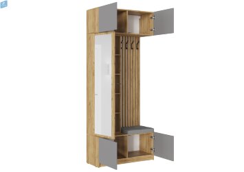 Прихожая Бостон ЛДСП, дуб крафт/серый шифер