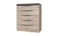 Комод 5 ящиков Тиана, Дуб Бонифаций/Вольфрам 