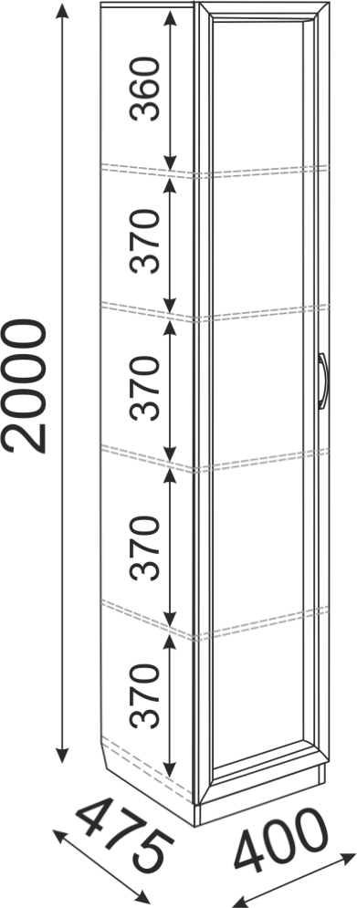 Шкаф-пенал Остин М03 