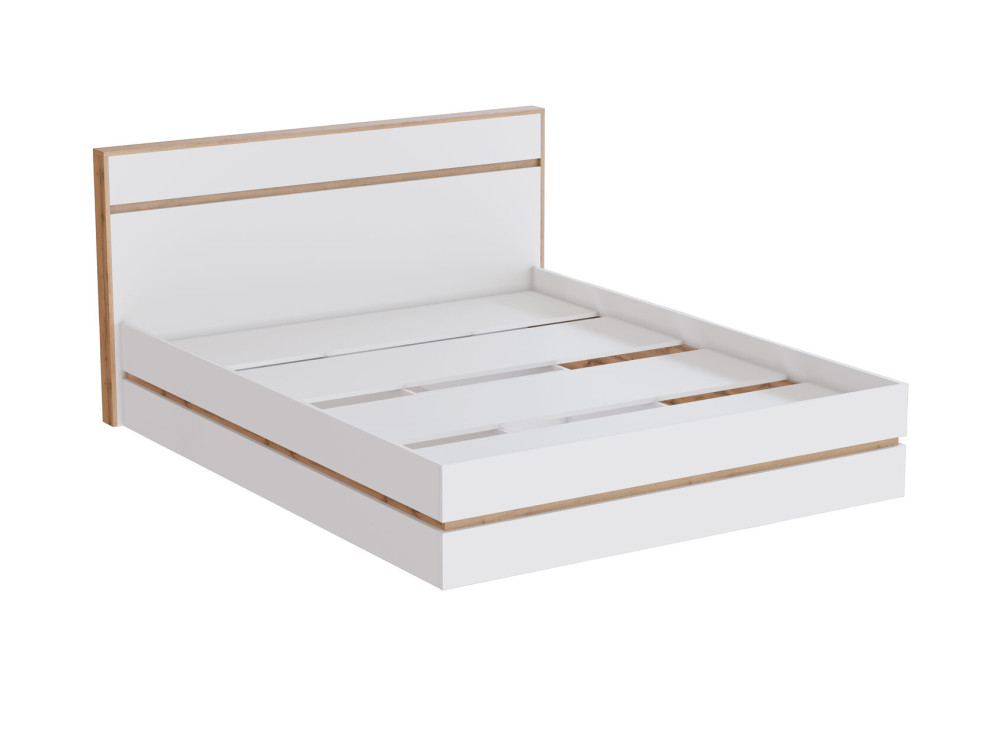Кровать Аркон, Белый / Дуб вотан 