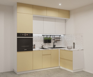 Кухонный гарнитур Лайн Стамбул/Тальк, 2400х1400 мм (арт.20) 