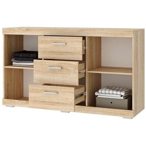 Комод КС-1500 Соната, Сонома/Белый глянец  