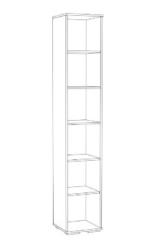 Пенал с полками Ливорно ЛШ-1, дуб сонома