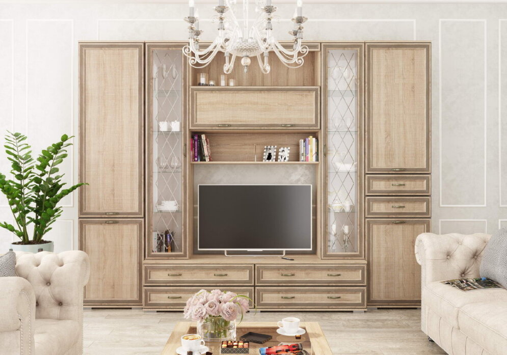 Пенал с полками Ливорно ЛШ-1, дуб сонома 