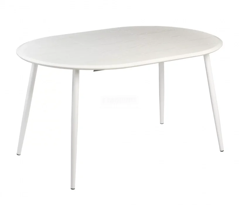 Стол круглый раздвижной Сканди 1050 опоры белые 