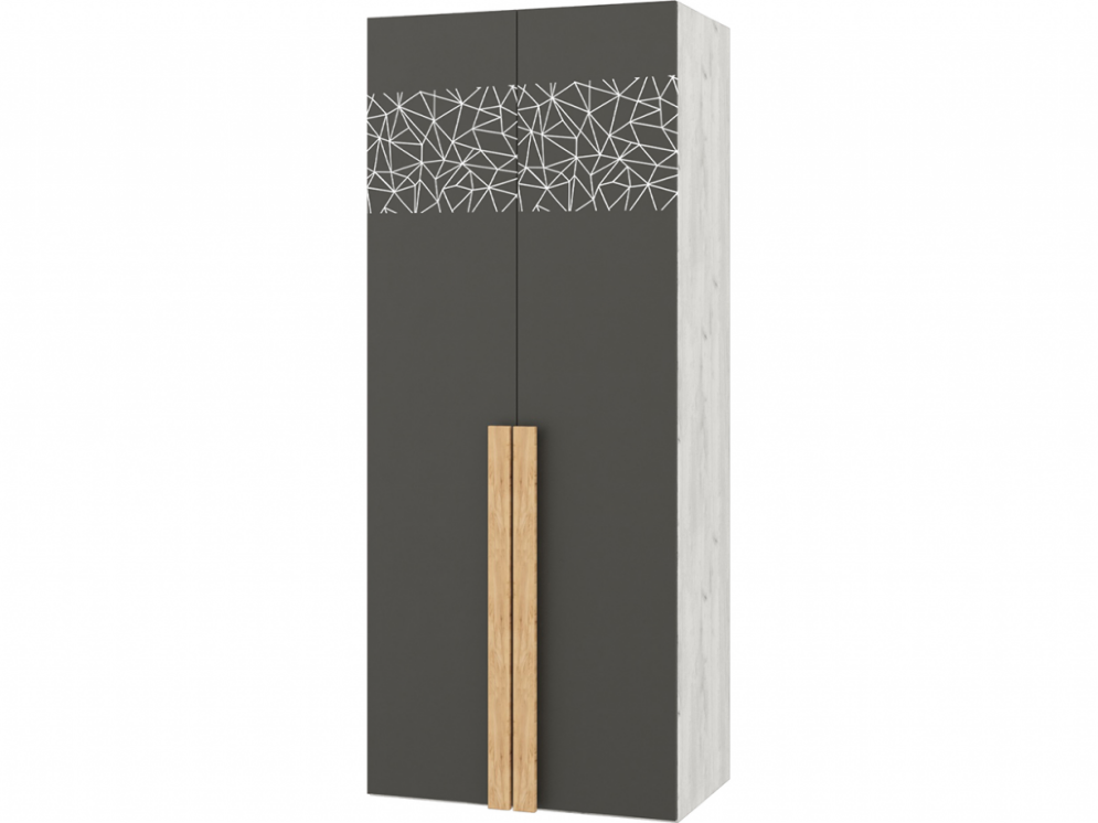 Шкаф 2-х створчатый Кент-1 (фасад с рисунком) 