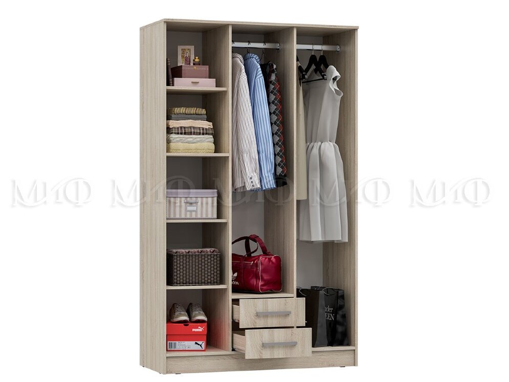 Шкаф для одежды 3 двери Мартина 