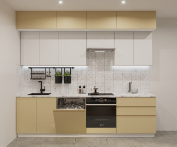 Кухонный гарнитур Лайн Стамбул/Тальк, 2800 мм (арт. 46)