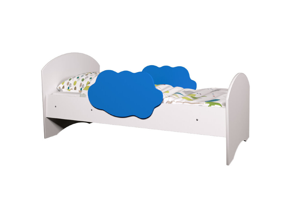 Детская кровать Тучка, дуб млечный+лайм 