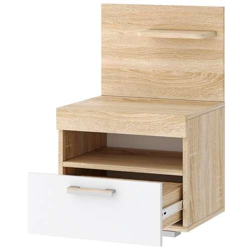 Тумба прикроватная ТС-450 Соната, Сонома/Белый глянец 1 