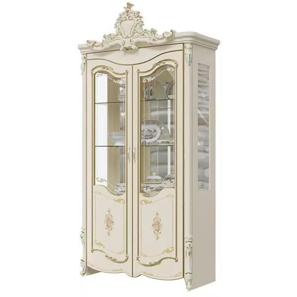 Витрина двухдверная Шейх, Слоновая кость 