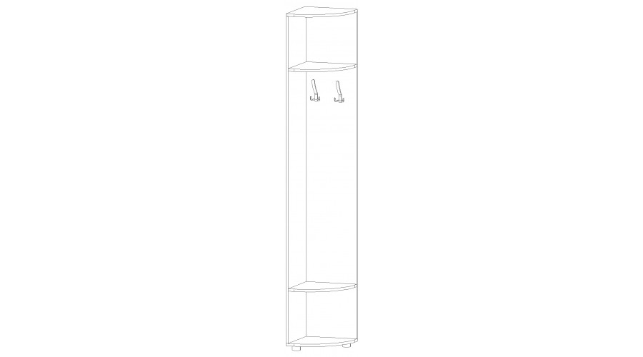 Вешалка угловая Инфинити, Дуб Крафт 