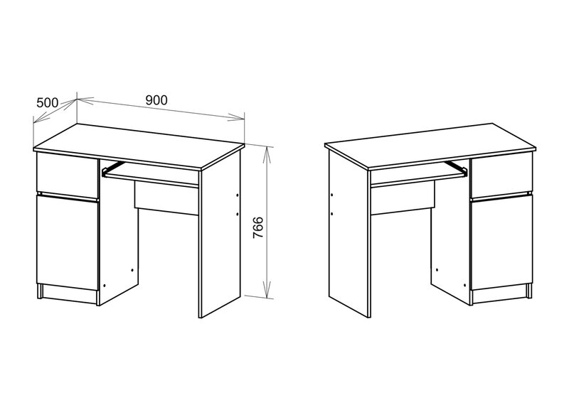 Стол Мори МС-1 графит 