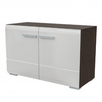 Обувница Вегас, венге/белый глянец