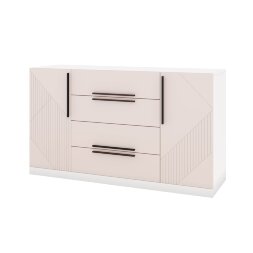 Комод Палермо, Белый/Матовый беж