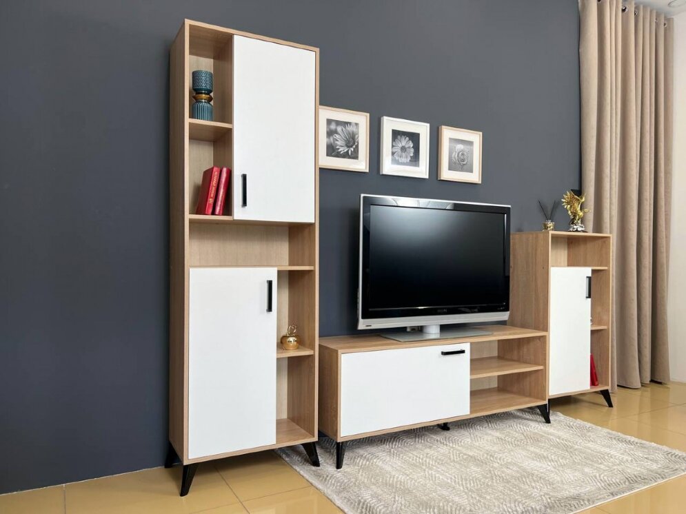 Гостиная Oskar Trio Дуб сонома/Белый  