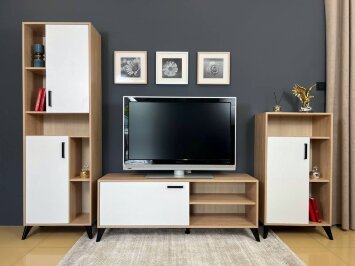 Гостиная Oskar Trio Дуб сонома/Белый 