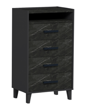 Комод 4 ящика Айрис, Антрацит