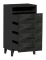 Комод 4 ящика Айрис, Антрацит 