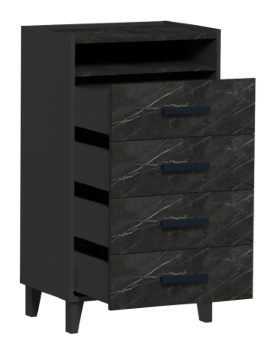 Комод 4 ящика Айрис, Антрацит