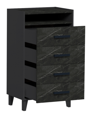 Комод 4 ящика Айрис, Антрацит 
