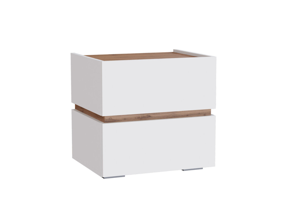 Тумба прикроватная Аркон, Белый / Дуб вотан 
