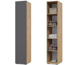 Шкаф-пенал Челси, Дуб золотистый / Графит