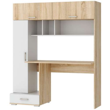 Стол ПКС-1, Сонома-Белый глянец