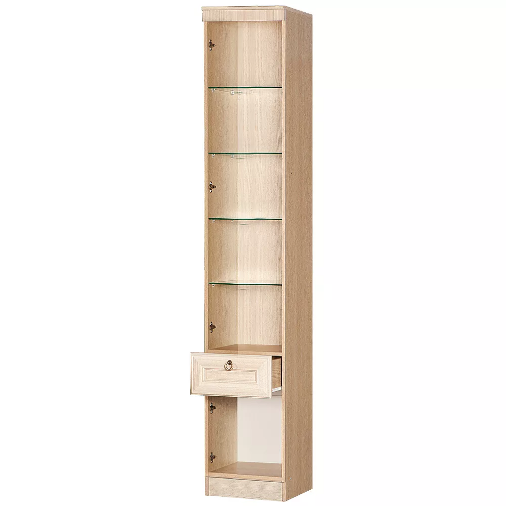 Шкаф-пенал витрина Инна 604, Денвер светлый 