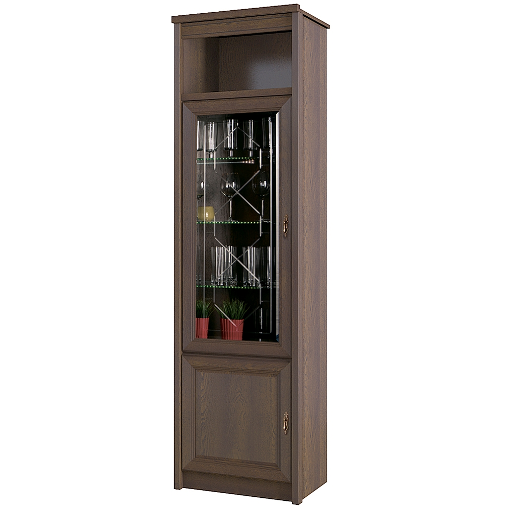 Шкаф пенал для посуды Флоренция, Дуб Оксфорд 