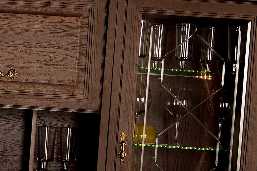 Шкаф пенал для посуды Флоренция, Дуб Оксфорд 