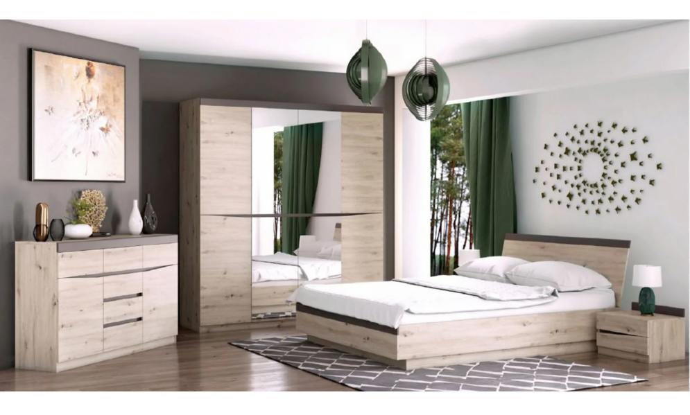 Тумба прикроватная Тиана, Дуб Бонифаций/Вольфрам 