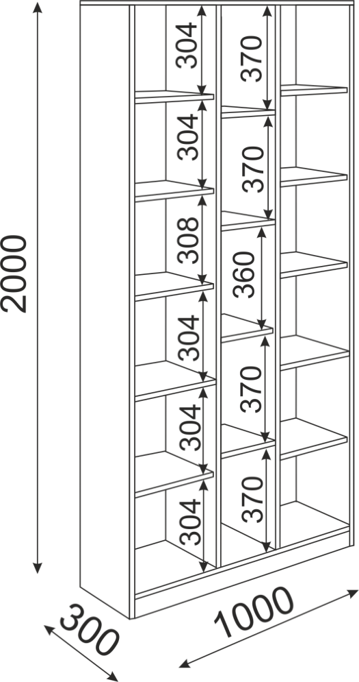 Стеллаж комбинированный Остин М07 