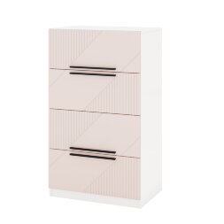 Комод 2 Палермо, Белый/Беж матовый 