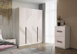 Комод 2 Палермо, Белый/Беж матовый 