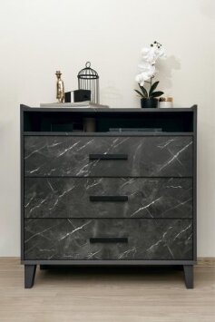 Комод 3 ящика Айрис, Антрацит