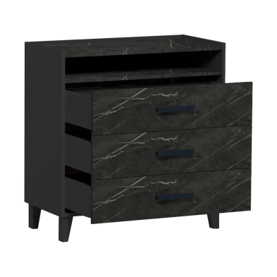 Комод 3 ящика Айрис, Антрацит 