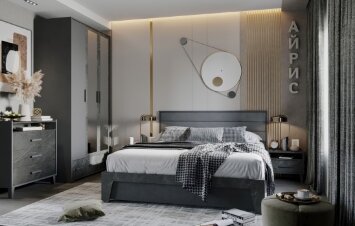 Комод 3 ящика Айрис, Антрацит