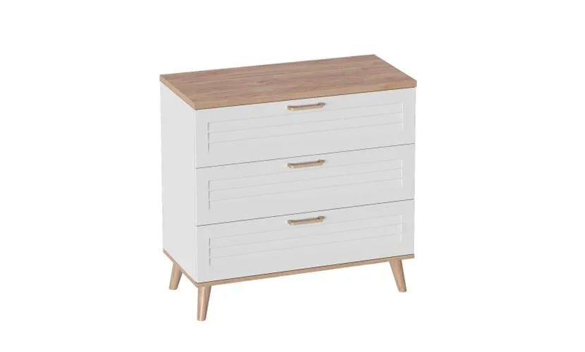 Комод 3 ящика Гавана, Белый 
