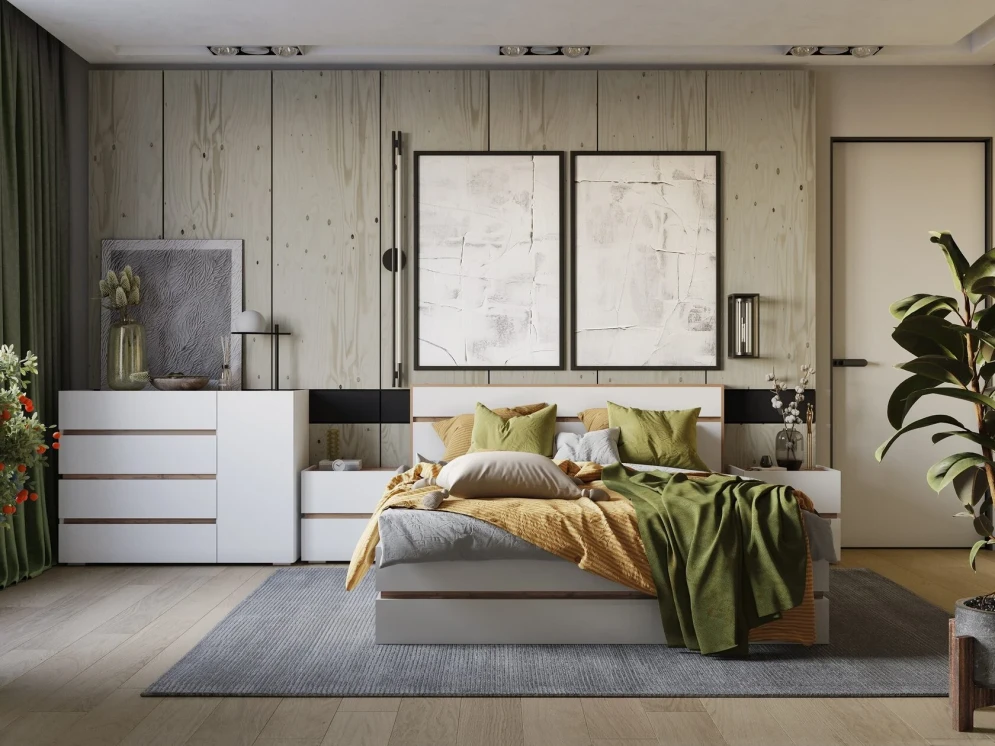 Комод Аркон, Белый / Дуб вотан 