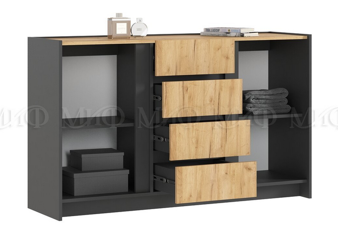 Комод 1400 (2 двери и 4 ящика) Остин 