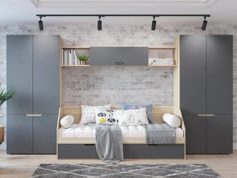 Кровать Анталия, графит 