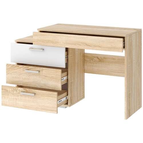 Стол косметический СКС-1200 Соната, Сонома/Белый глянец  