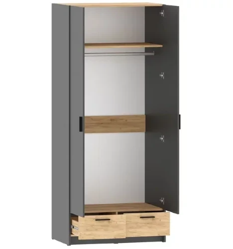 Шкаф для одежды Оттавия НМ 011.80, Антрацит 