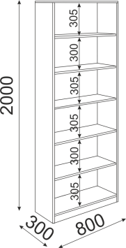 Стеллаж Остин М08