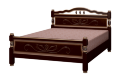 Кровать из массива Карина-5, орех темный с тонировкой 