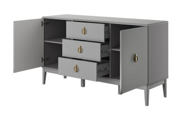 Комод 2 двери, 3 ящика Фарго, Антрацит