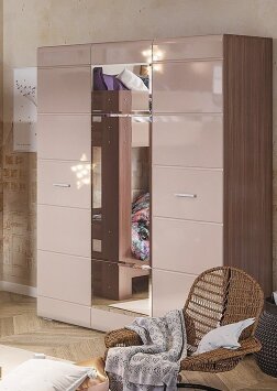 Шкаф 3х створчатый Симба, кофе с молоком