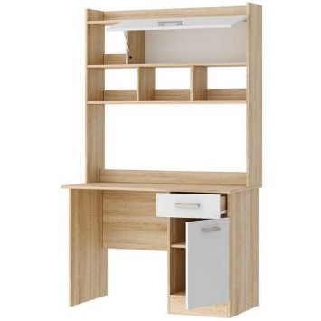 Стол ПКС-2, Сонома-Белый глянец