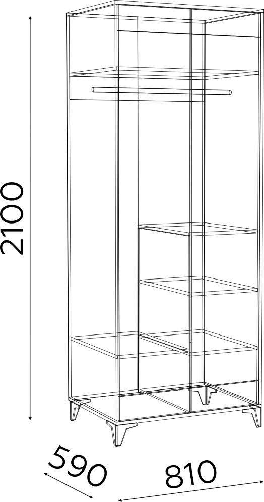 Шкаф двухдверный Гринвич (м8) 